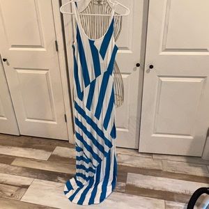 Blue and white long dress sz S